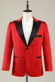 Notched Revers Red Prom Blazer voor mannen