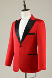 Notched Revers Red Prom Blazer voor mannen