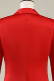 Notched Revers Red Prom Blazer voor mannen