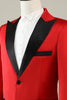 Afbeelding in Gallery-weergave laden, Notched Revers Red Prom Blazer voor mannen