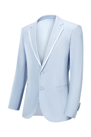 Lichtgrijs gekerfde revers heren 2-delige prom party suits