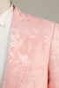 Afbeelding in Gallery-weergave laden, Lichtroze Jacquard 2-delige sjaal revers met één knop Prom Suits