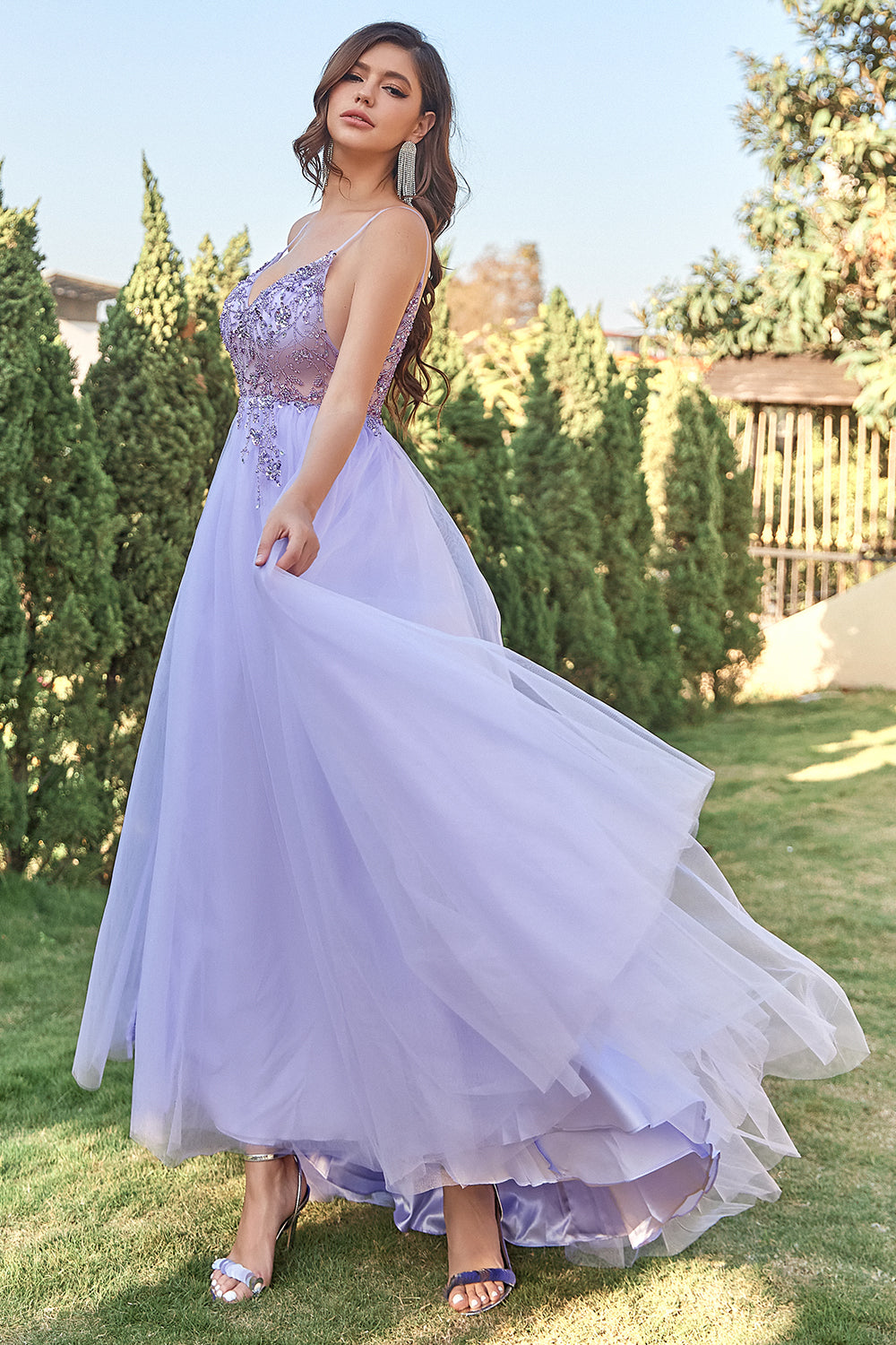 Vrouwen Tule Prom Jurken 3d Vlinder Baljurk Glinsterende Vrouwen Tule Prom Jurken 3d Vlinder Baljurk Glinsterende