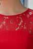 Afbeelding in Gallery-weergave laden, Kanten rode crêpe jurk