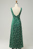 Afbeelding in Gallery-weergave laden, Schede V hals groene formele jurk met split