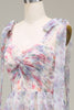 Afbeelding in Gallery-weergave laden, A-lijn tule jurk met bloemenprint