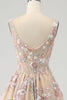 Afbeelding in Gallery-weergave laden, Luxe A Line Champagne Corset Prom Dress met appliques