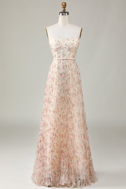 A-Lijn Sweetheart Champagne Bloem Bruidsmeisje Jurk