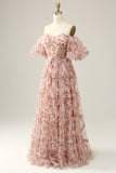 Ivory Red Flower Off The Shoulder Galajurk