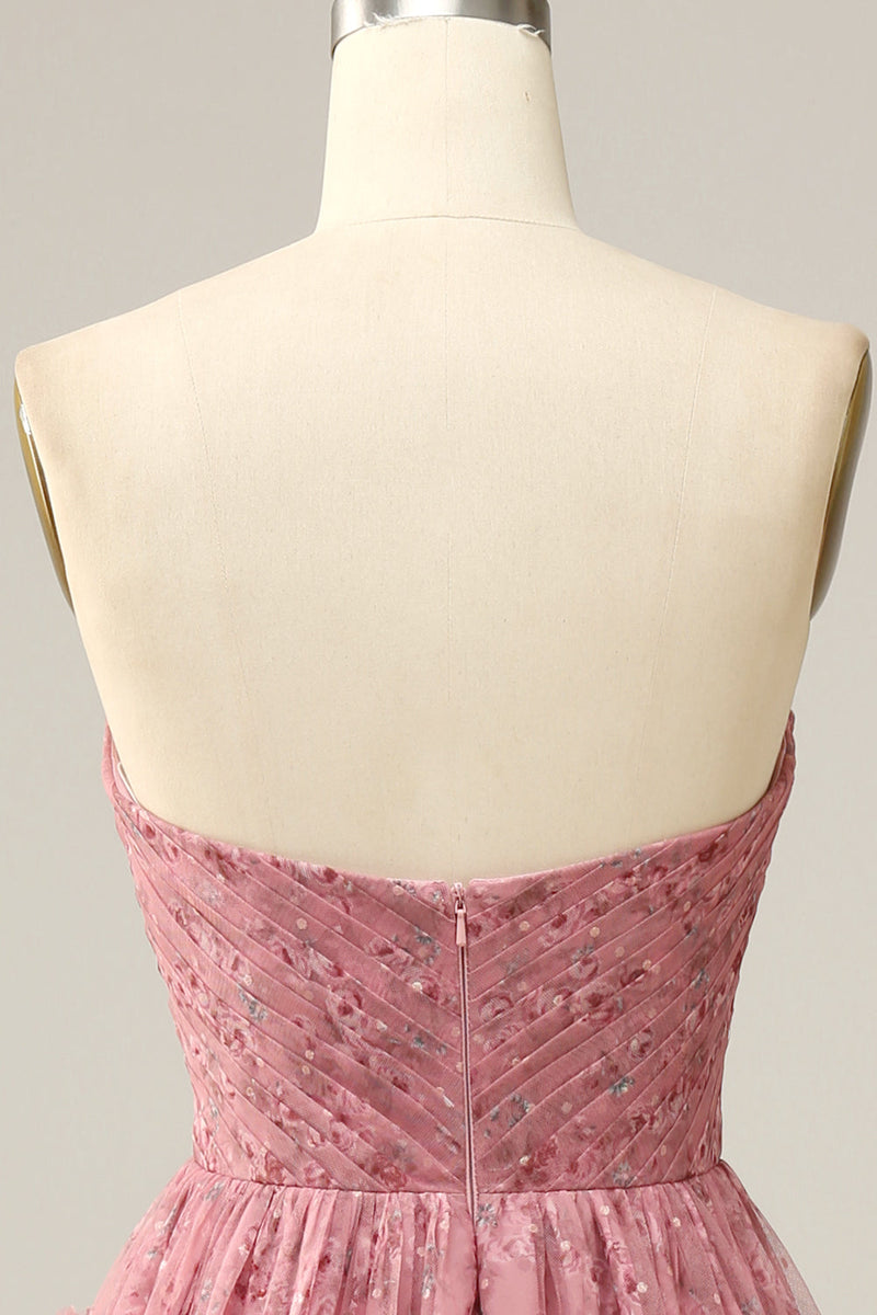Afbeelding in Gallery-weergave laden, Dusty Rose Sweetheart A-Line Galajurk