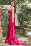 Fuchsia One Shoulder Zeemeermin Galajurk