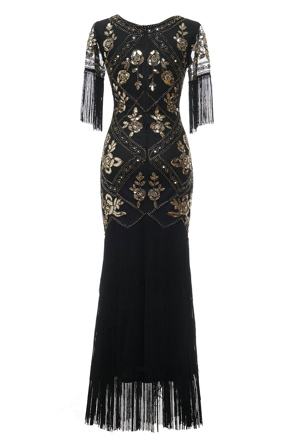 Viloree Flapperjurk, jaren 20, roaring twenties, franjes, pailletten, chique jurk, Gatsby, verkleedjurk, V-hals, vintage avondjurk met kralen, M Viloree Flapperjurk, jaren 20, roaring twenties, franjes, pailletten, chique jurk, Gatsby, verkleedjurk, V-hals, vintage avondjurk met kralen, M