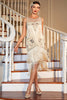 Afbeelding in Gallery-weergave laden, Fringed Champagne Roaring 20s Great Gatsby Jurk voor Party