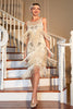 Afbeelding in Gallery-weergave laden, Fringed Champagne Roaring 20s Great Gatsby Jurk voor Party