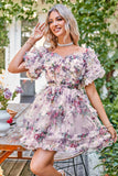 Prachtige A Line Off the Shoulder Groene Tule Korte Homecoming Jurk met Korte Mouwen