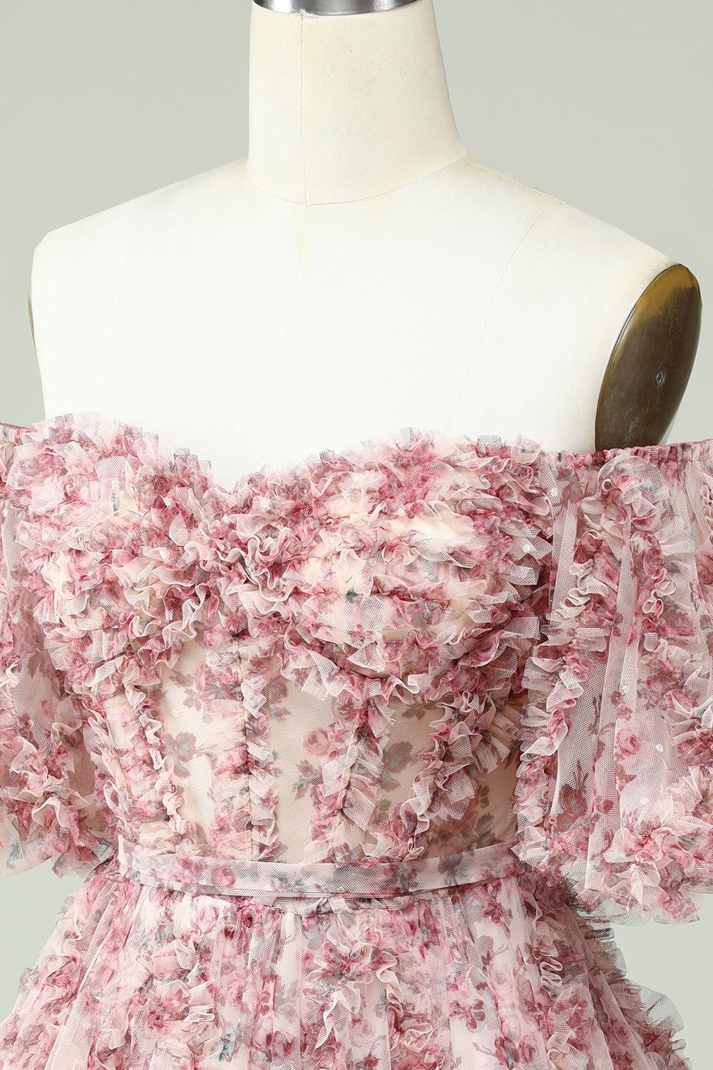 Off the Shoulder Homecoming Jurk met Bloemenprint