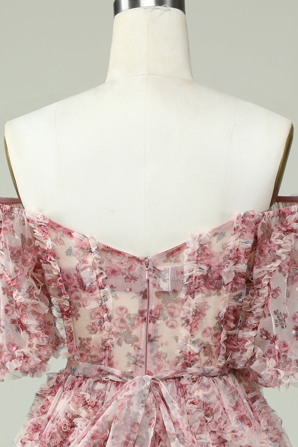 Off the Shoulder Homecoming Jurk met Bloemenprint