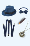 Navy Chain Heren vest met 5-delige accessoires set