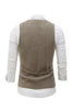 Afbeelding in Gallery-weergave laden, Khaki Shawl Revers Heren Vest met 5 Delige Accessoires Set