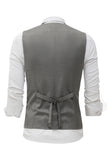 Grijs Double Breasted Heren vest met 7 Stuks Accessoires Set