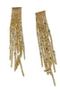 Afbeelding in Gallery-weergave laden, Gouden A-lijn spaghettibandjes geplooide sprankelende galajurk met accessoires set
