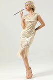 Rode Gatsby Glitter Fringe 1920s Flapper Jurk