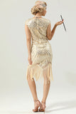 Rode Gatsby Glitter Fringe 1920s Flapper Jurk