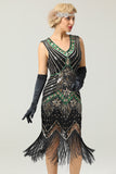 Jaren 20 Glitter Flapper Jurk met Franjes