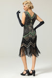 Jaren 20 Glitter Flapper Jurk met Franjes