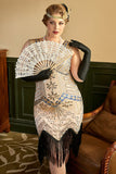 Pailletten Koningsblauw Grote maat 1920s Flapper Jurk