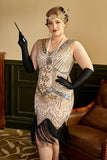 Pailletten Koningsblauw Grote maat 1920s Flapper Jurk