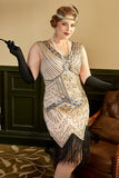 Pailletten Koningsblauw Grote maat 1920s Flapper Jurk