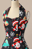 Retro Halter Kerstfeest Jurk