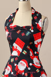 Retro Halter Kerstfeest Jurk