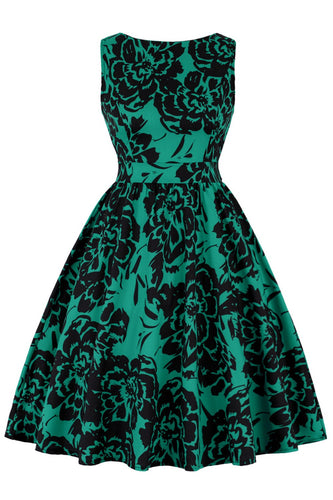 Vintage Hepburn stijl gedrukte jurk