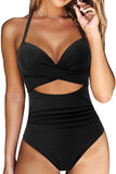 One Piece Halter Zwart Badmode