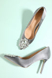 Grijze Strass Party Schoenen