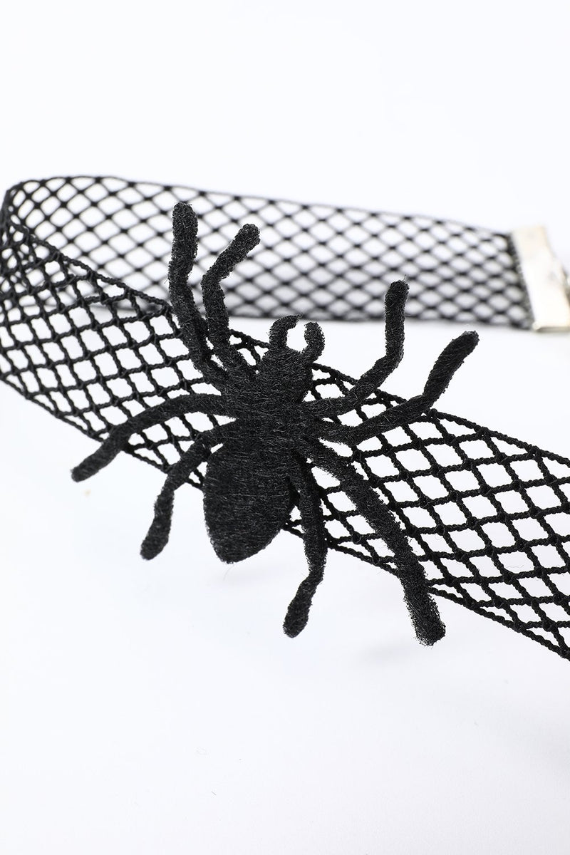 Afbeelding in Gallery-weergave laden, Zwarte Halloween Spider Choker