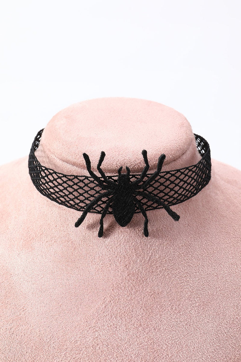Afbeelding in Gallery-weergave laden, Zwarte Halloween Spider Choker