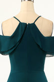 Groene Cold Shoulder Galajurk