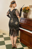Afbeelding in Gallery-weergave laden, Grote maat 1920s Gatsby Pailletten Fringed Paisley Flapper Jurk
