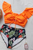 Afbeelding in Gallery-weergave laden, Grote maat Oranje Bloemen Bikini