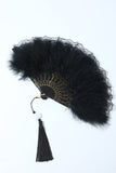 Jaren 1920 Feather Lace Fan