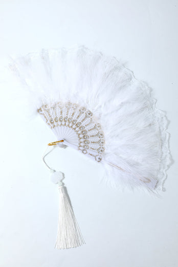 Jaren 1920 Feather Lace Fan