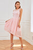 Afbeelding in Gallery-weergave laden, Roze mouwloze kanten jurk
