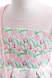 Roze bloemenjurk met bloemenprint