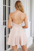 Afbeelding in Gallery-weergave laden, Een lijn halter blush korte homecoming jurk