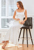 Afbeelding in Gallery-weergave laden, Witte Bandjes Zeemeermin Bruidsfeest jurk met kant