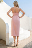 Blush Chiffon Cocktail Jurk