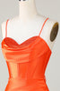 Afbeelding in Gallery-weergave laden, Sprankelende oranje kralen korset strakke korte homecoming jurk